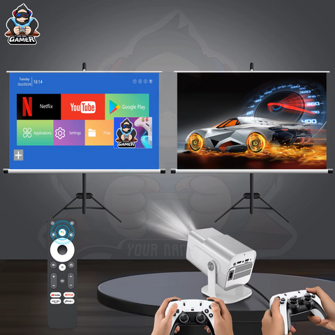 HCS350 Max Smart Smart Projector | 4K Support | WiFi + Bluetooth | Home Theater Projector