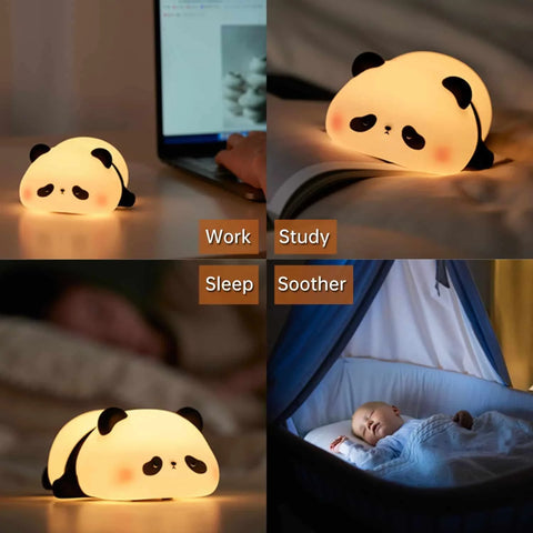Cute Panda Silicone Night Lamp – Soft LED Touch Light for Bedroom & Desk