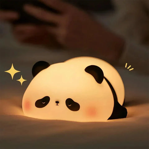 Cute Panda Silicone Night Lamp – Soft LED Touch Light for Bedroom & Desk
