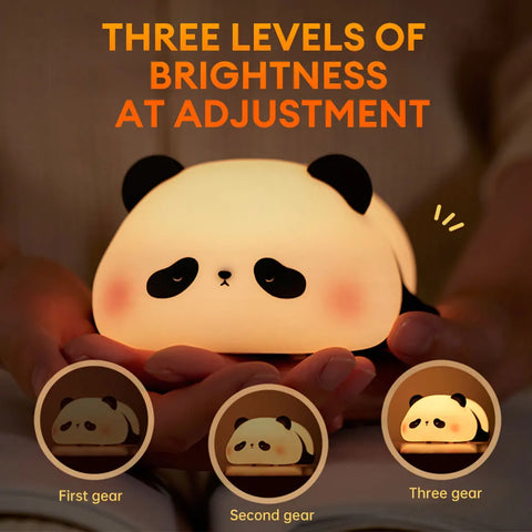 Cute Panda Silicone Night Lamp – Soft LED Touch Light for Bedroom & Desk