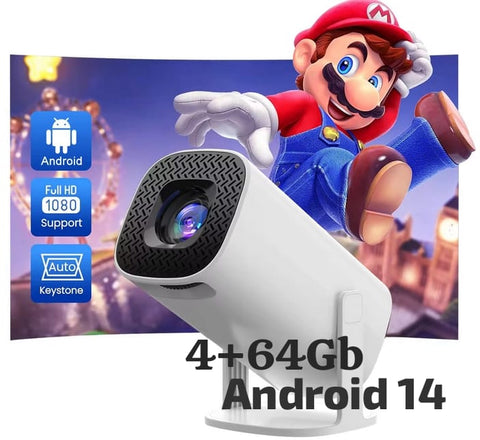 P30 Mini Android Projector | 4 GB + 64 GB | 1080P Supported | WiFi & Bluetooth | Compact & Portable