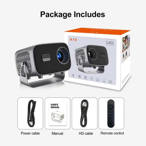 A10 Smart Projector With HD Display And 4k Supported Home Theater