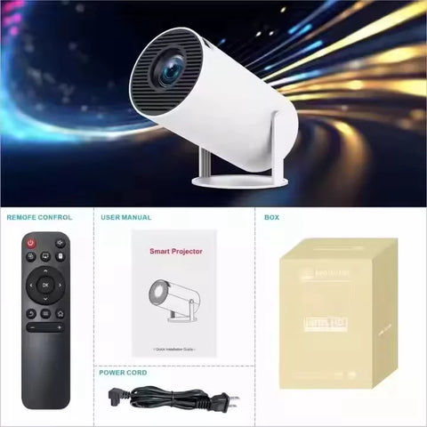 HY300 Pro Plus 1080p Supported Smart Projector | Compact & Portable | Home Cinema Experience