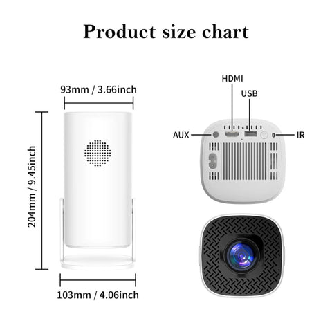 P30 Portable Projector | HD Display | HDMI/USB Input | Mini Cinema Experience